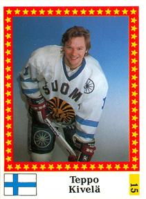 1991 Semic Hockey VM (Swedish) Stickers #15 Teppo Kivela Front