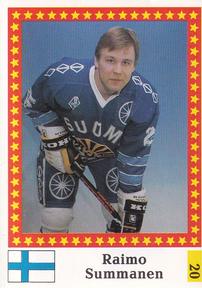 1991 Semic Hockey VM (Swedish) Stickers #20 Raimo Summanen Front