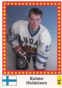1991 Semic Hockey VM (Swedish) Stickers #24 Raimo Helminen Front
