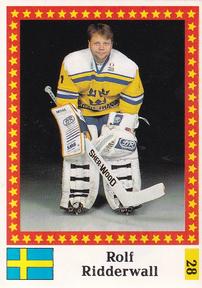 1991 Semic Hockey VM (Swedish) Stickers #28 Rolf Ridderwall Front
