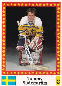 1991 Semic Hockey VM (Swedish) Stickers #29 Tommy Soderstrom Front