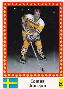 1991 Semic Hockey VM (Swedish) Stickers #32 Tomas Jonsson Front