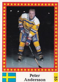 1991 Semic Hockey VM (Swedish) Stickers #35 Peter Andersson Front