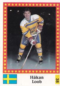 1991 Semic Hockey VM (Swedish) Stickers #38 Hakan Loob Front