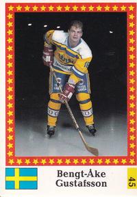 1991 Semic Hockey VM (Swedish) Stickers #45 Bengt-Ake Gustafsson Front