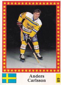 1991 Semic Hockey VM (Swedish) Stickers #48 Anders Carlsson Front