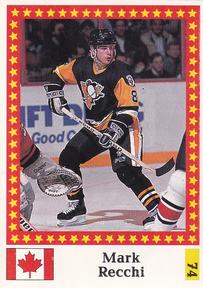 1991 Semic Hockey VM (Swedish) Stickers #74 Mark Recchi Front