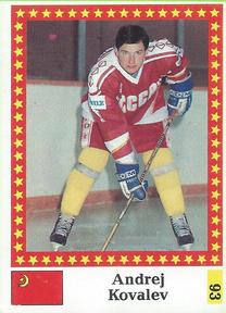 1991 Semic Hockey VM (Swedish) Stickers #93 Andrei Kovalev Front