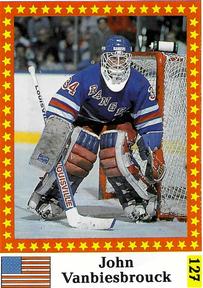 1991 Semic Hockey VM (Swedish) Stickers #127 John Vanbiesbrouck Front