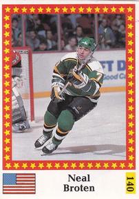 1991 Semic Hockey VM (Swedish) Stickers #140 Neal Broten Front