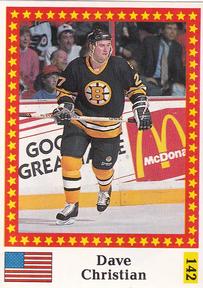 1991 Semic Hockey VM (Swedish) Stickers #142 Dave Christian Front