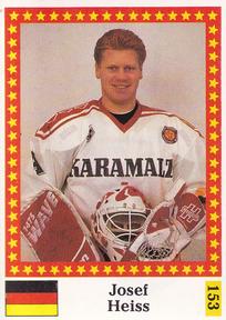 1991 Semic Hockey VM (Swedish) Stickers #153 Josef Heiss Front