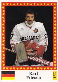 1991 Semic Hockey VM (Swedish) Stickers #154 Karl Friesen Front
