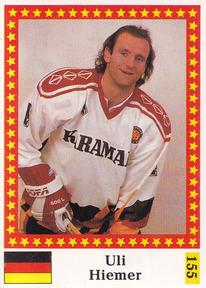 1991 Semic Hockey VM (Swedish) Stickers #155 Uli Hiemer Front