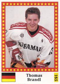 1991 Semic Hockey VM (Swedish) Stickers #165 Thomas Brandl Front