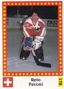 1991 Semic Hockey VM (Swedish) Stickers #178 Reto Pavoni Front