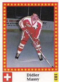 1991 Semic Hockey VM (Swedish) Stickers #183 Didier Massy Front
