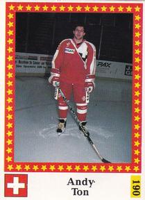 1991 Semic Hockey VM (Swedish) Stickers #190 Andy Ton Front