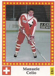 1991 Semic Hockey VM (Swedish) Stickers #192 Manuele Celio Front