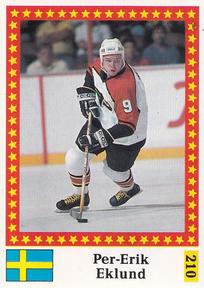 1991 Semic Hockey VM (Swedish) Stickers #210 Per-Erik Eklund Front