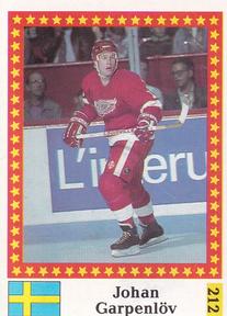 1991 Semic Hockey VM (Swedish) Stickers #212 Johan Garpenlov Front