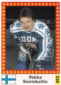 1991 Semic Hockey VM (Swedish) Stickers #228 Pekka Rautakallio Front