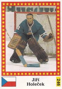 1991 Semic Hockey VM (Swedish) Stickers #246 Jiri Holecek Front