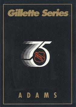 1991-92 Gillette Series #NNO Adams Division Checklist Front
