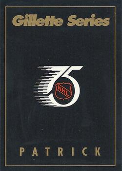 1991-92 Gillette Series #NNO Patrick Division Checklist Front