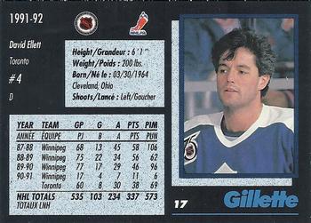 1991-92 Gillette Series #17 Dave Ellett Back