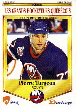 1992-93 Panini Durivage #11 Pierre Turgeon Front