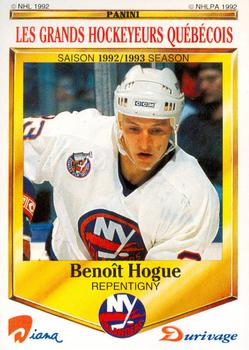 1992-93 Panini Durivage #3 Benoit Hogue Front
