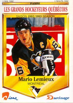 1992-93 Panini Durivage #8 Mario Lemieux Front