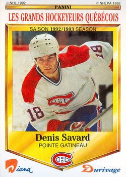 1992-93 Panini Durivage #10 Denis Savard Front