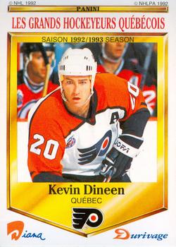 1992-93 Panini Durivage #12 Kevin Dineen Front