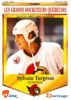 1992-93 Panini Durivage #29 Sylvain Turgeon Front