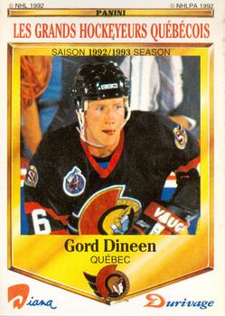 1992-93 Panini Durivage #37 Gord Dineen Front