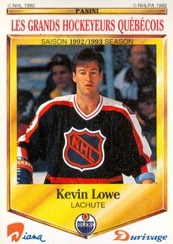 1992-93 Panini Durivage #42 Kevin Lowe Front