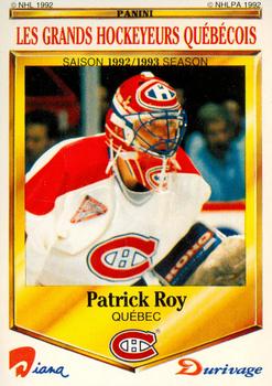 1992-93 Panini Durivage #50 Patrick Roy Front