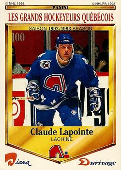 1992-93 Panini Durivage #6 Claude Lapointe Front
