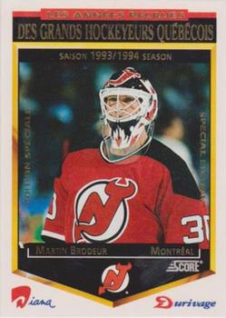 1993-94 Score Durivage #5 Martin Brodeur Front