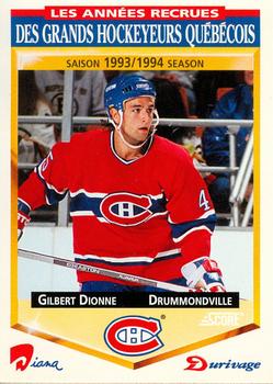 1993-94 Score Durivage #13 Gilbert Dionne Front