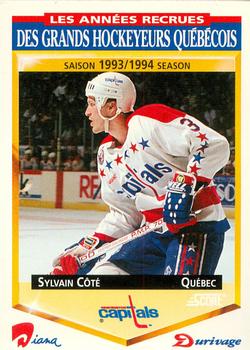 1993-94 Score Durivage #35 Sylvain Cote Front
