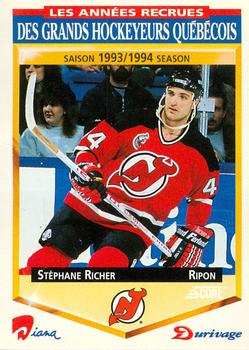 1993-94 Score Durivage #48 Stephane Richer Front