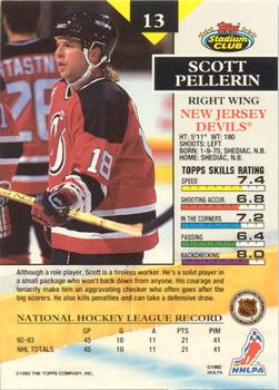 1993-94 Stadium Club - Members Only #13 Scott Pellerin Back