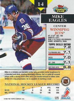 1993-94 Stadium Club - Members Only #14 Mike Eagles Back