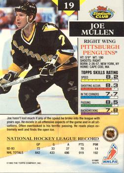 1993-94 Stadium Club - Members Only #19 Joe Mullen Back