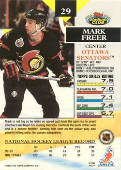 1993-94 Stadium Club - Members Only #29 Mark Freer Back
