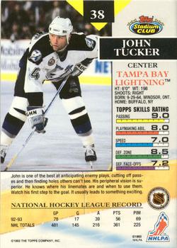 1993-94 Stadium Club - Members Only #38 John Tucker Back