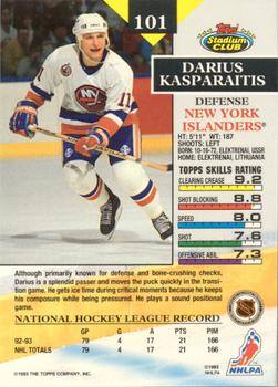 1993-94 Stadium Club - Members Only #101 Darius Kasparaitis Back